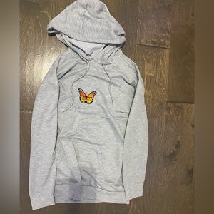 Butterfly hoodie gray women’s small